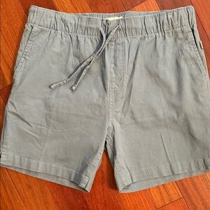 Onia Men's Light Blue Gray Flat Front Drawstring Shorts Size M